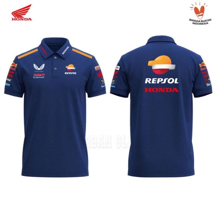 Polo Shirt Tshirt Kaos Kerah Team Balap REPSOL Honda MotoGP