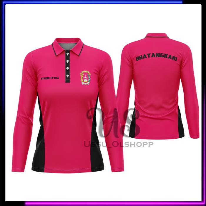 Baju Bhayangkari Wanita - Seragam Bhayangkari Terbaru - Kaos Bhayangkari Lengan Panjang
