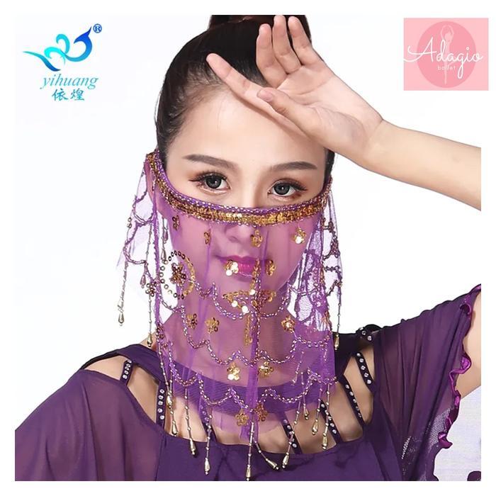 Cadar Kostum Tari Perut Pesta Haloween Putri Arabian Princess Payet Gold Warna Warni Hitam Kuning Me