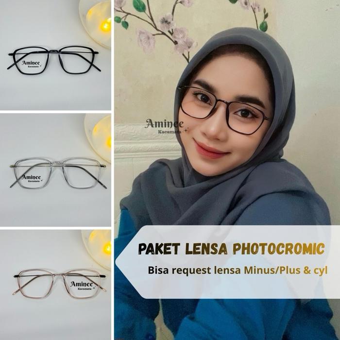 Aminee Kacamata Beli 1 Gratis 1 ( Free Kacamata Fashion ) Frame Star2189 Bisa Request Lensa Antiradi