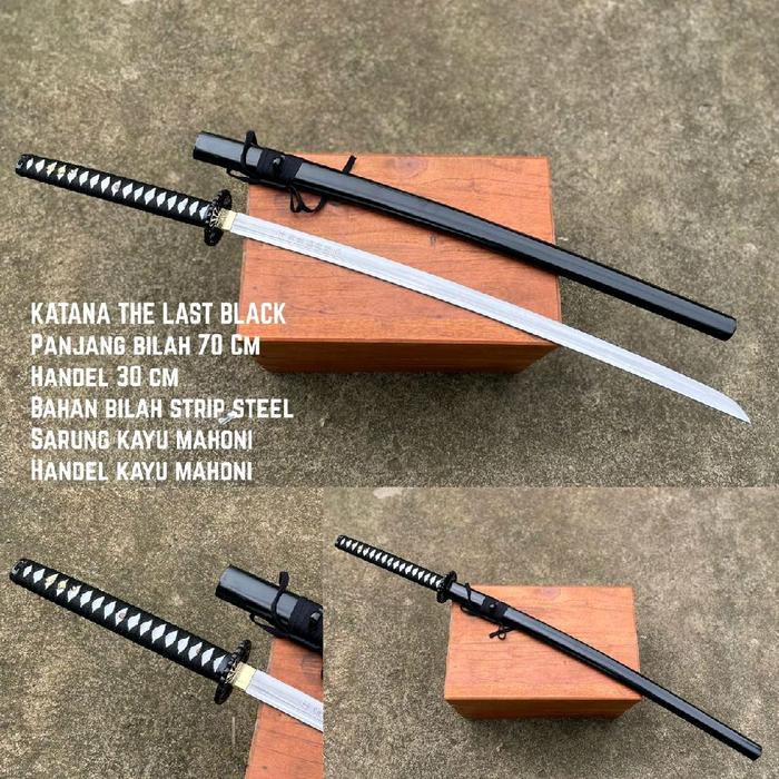 PERKAKASSEPUH KATANA SAMURAI THE LAST BLACK TERBAIK BAJA STRIP
