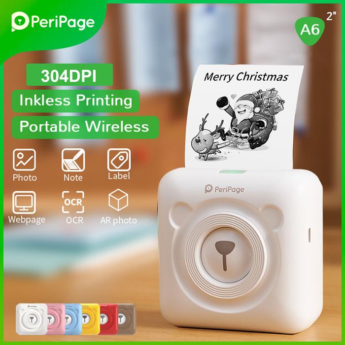 PeriPage 304DPI Mini Pocket Printer HD Wireless BT Photo Thermal