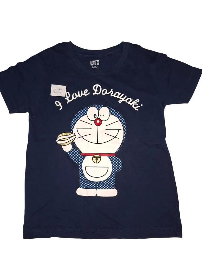 Kaos Anak Doraemon Navy Preloved