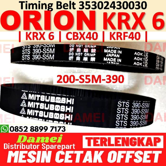 Belt Pompa Orion Vacuum Pump KRX6 CBF40 CBX40 KRF40 Belt 200 S5M 390 KI1