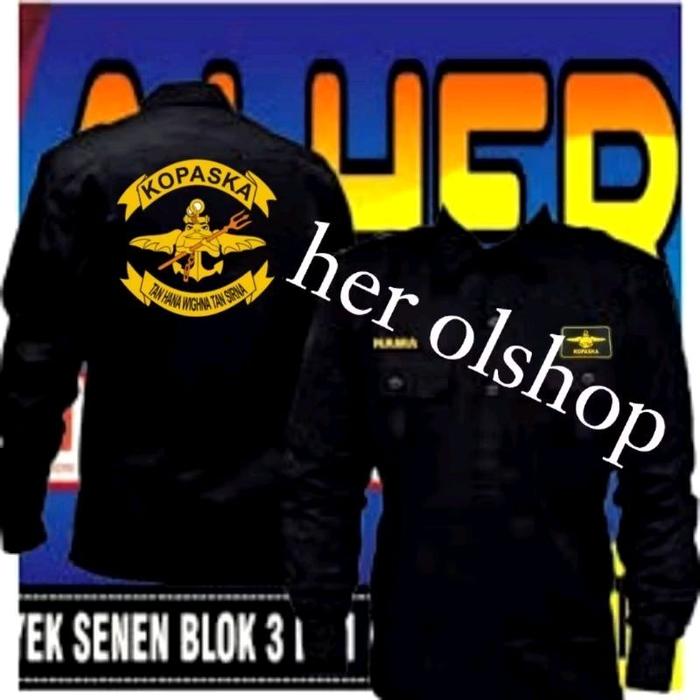 pul bordir bisa satuan bisa request nama gratis kemeja Kopaska baju Kopaska seragam Kopaska kemeja k