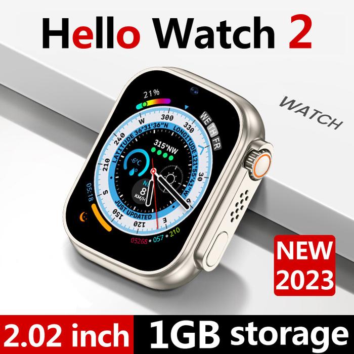 1GB Hello Watch 2 Smart Watch 2023 H11 Ultra Plus Upgraded Iwo Ultra