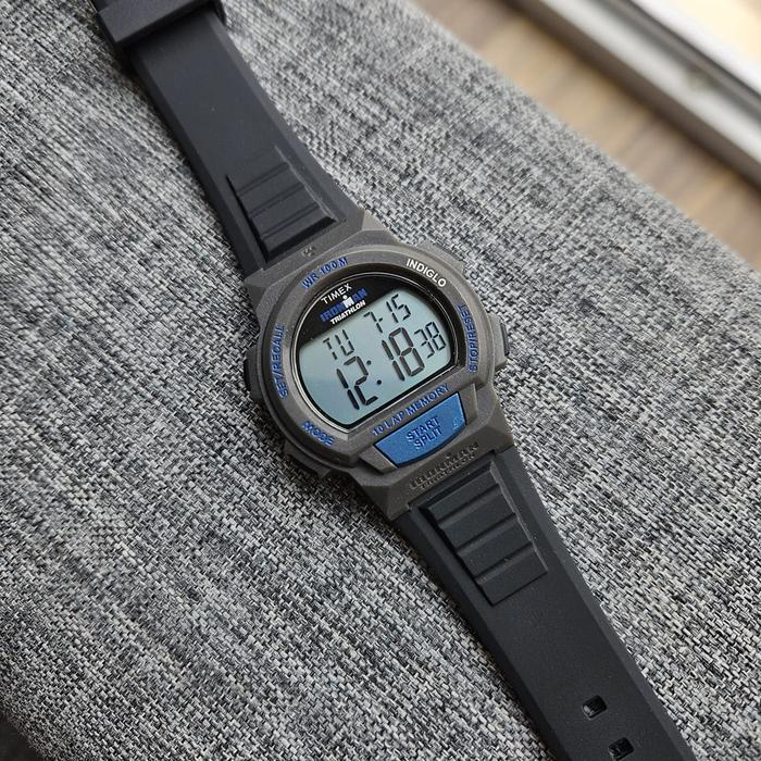 TIMEX IRONMAN TRIATHLON 10LAP Watch (Used) grey blue like new