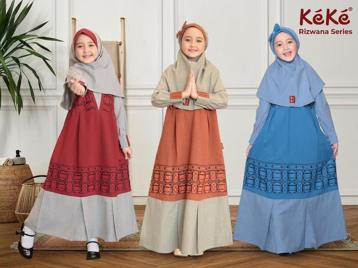 Qonitah Project GM SRK 2110/2108 Rizwana Series Baju Gamis Anak Keke Busana Muslim
