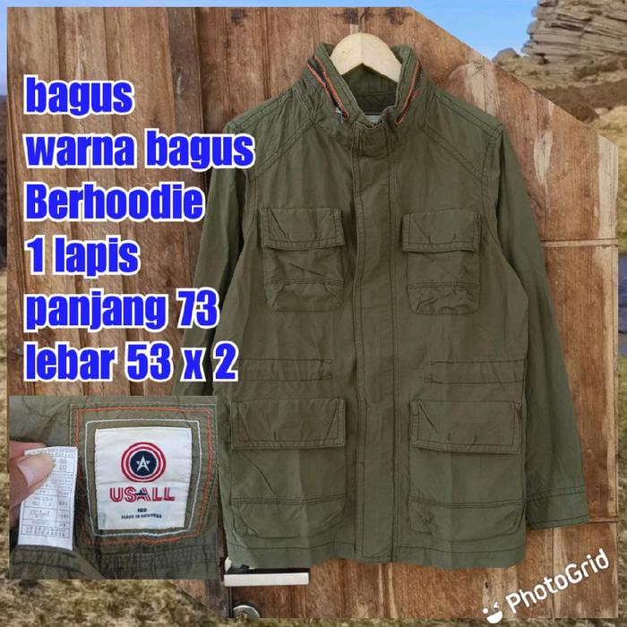 jaket parka army military green hijau m65 fashion usall hoodie