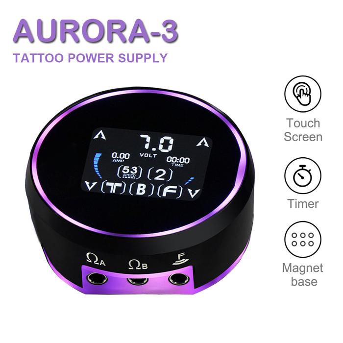 Upgrade Tattoo Pen Power Supply Mini AURORA 3 Tattoo Power Supply LCD