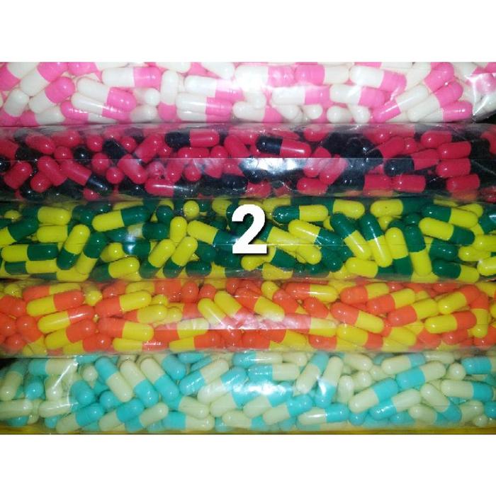 cangkang kapsul kosong uk 2, 250mg isi 1.000 pcs