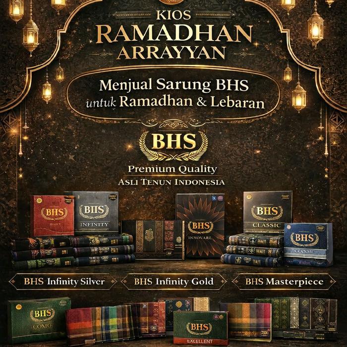 Aneka sarung BHS Premium Quality Tenun Asli Muslim