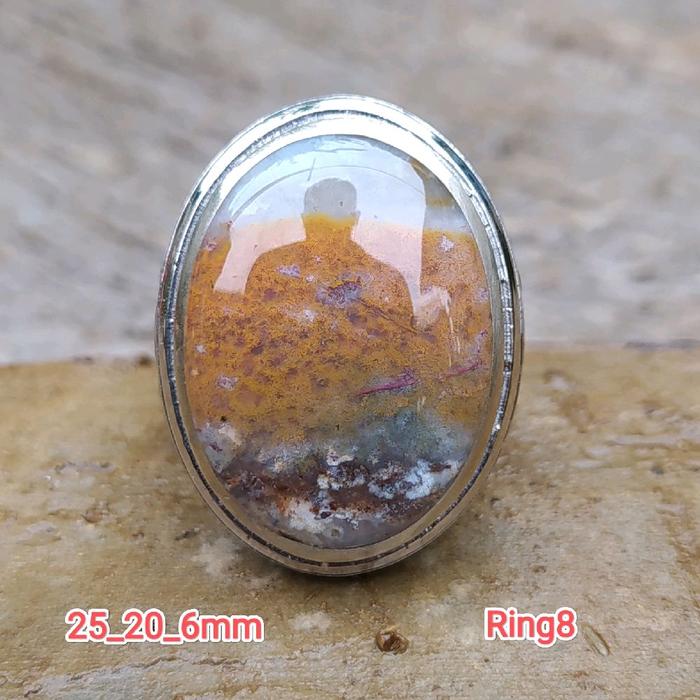 batu akik cincin pancawarna batu garut Darson berkualitas