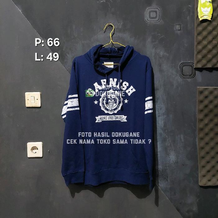 RALPH EVANS Hoodie Navy jaket second thrift Kaos Polos oblong pendek thrift second Not uniqlo