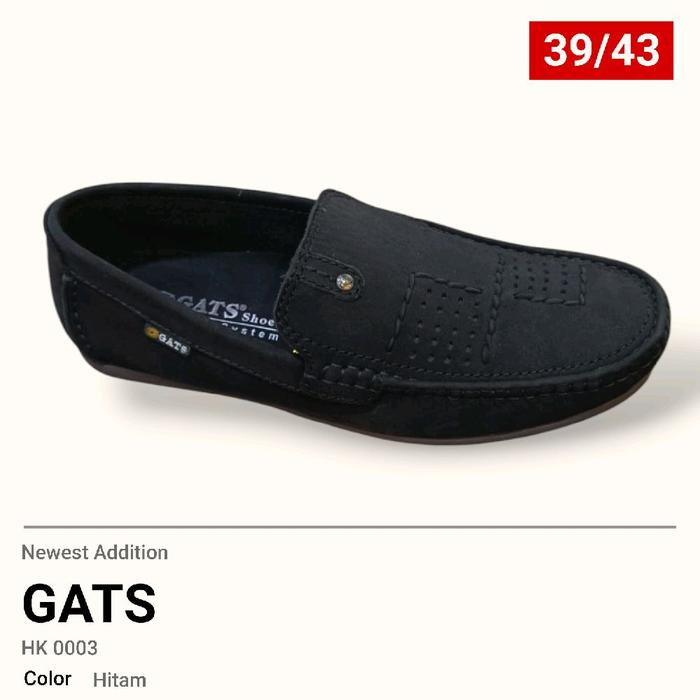GATS Sepatu Pria HK 0003 Hitam Model Terbaru Size 39/43 Comfortable & Stylish