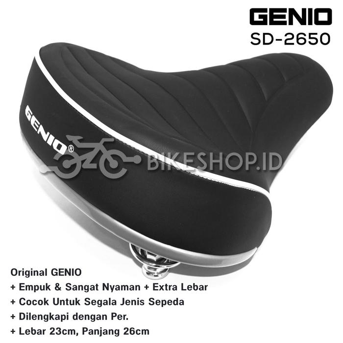 Jok Saddle Mini Lebar Besar Empuk GENIO SD-2650 Hitam Kingkong | High Quality