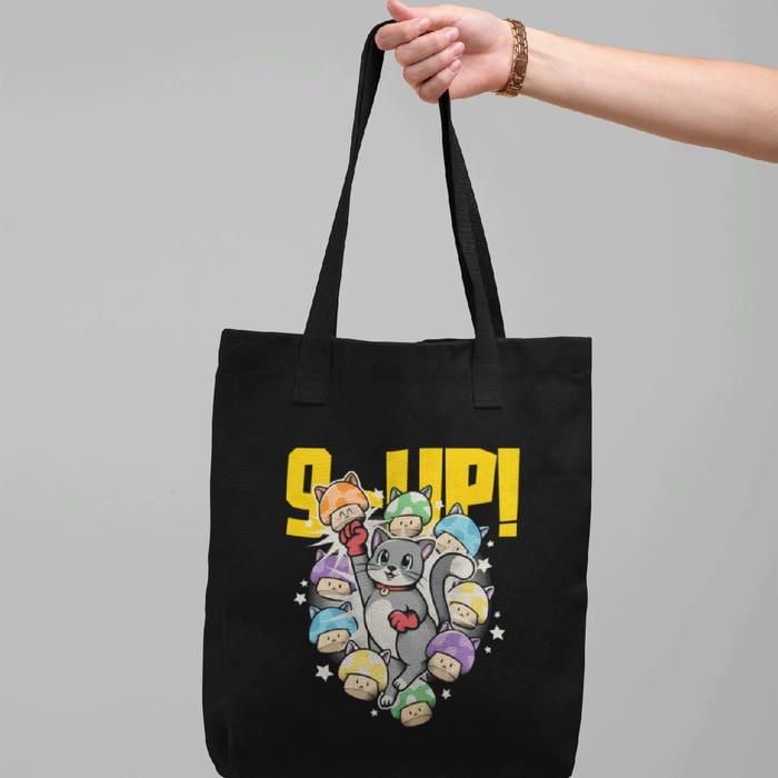 Tote Bag Kanvas Motif Kucing / Tote Bag Lucu