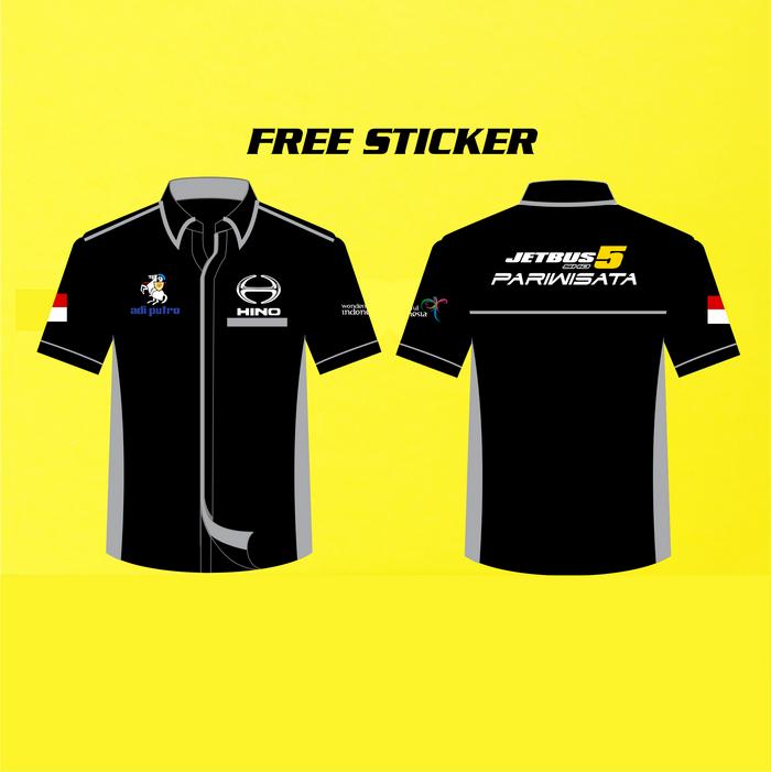 Kemeja Baju Driver Bus Mania Hino Jetbus 5 Katun Adiputro