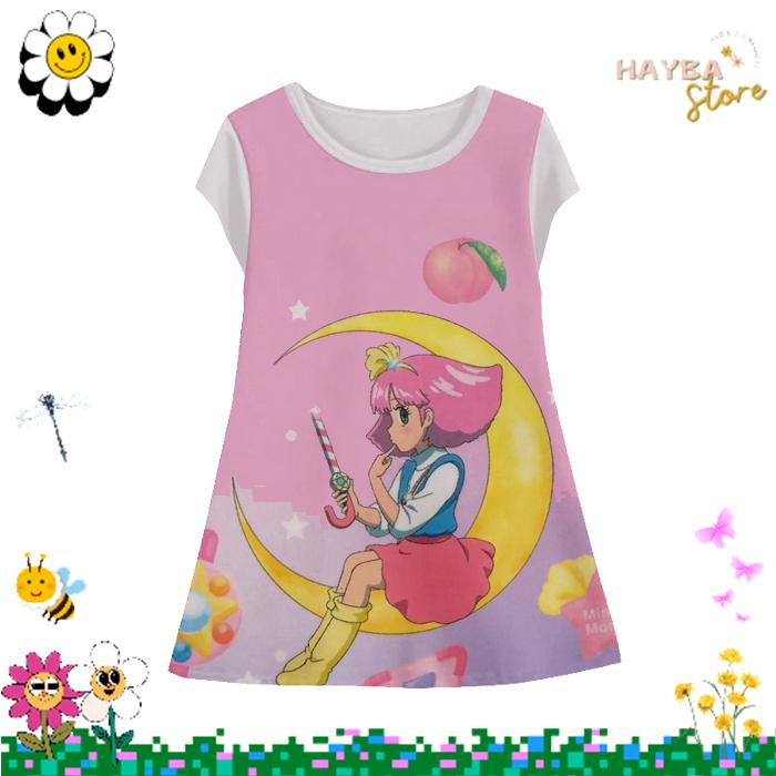 Dress Anak Perempuan Minky Momo v3 Tunik Anak Wanita Anime Magical Princess Minky Momo 3D Printing U