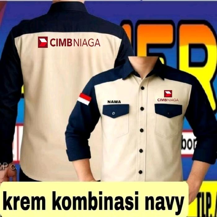 ready stok full bordir kemeja CIMB niaga baju CIMB niaga seragam CIMB niaga pdh CIMB niaga kemeja ke