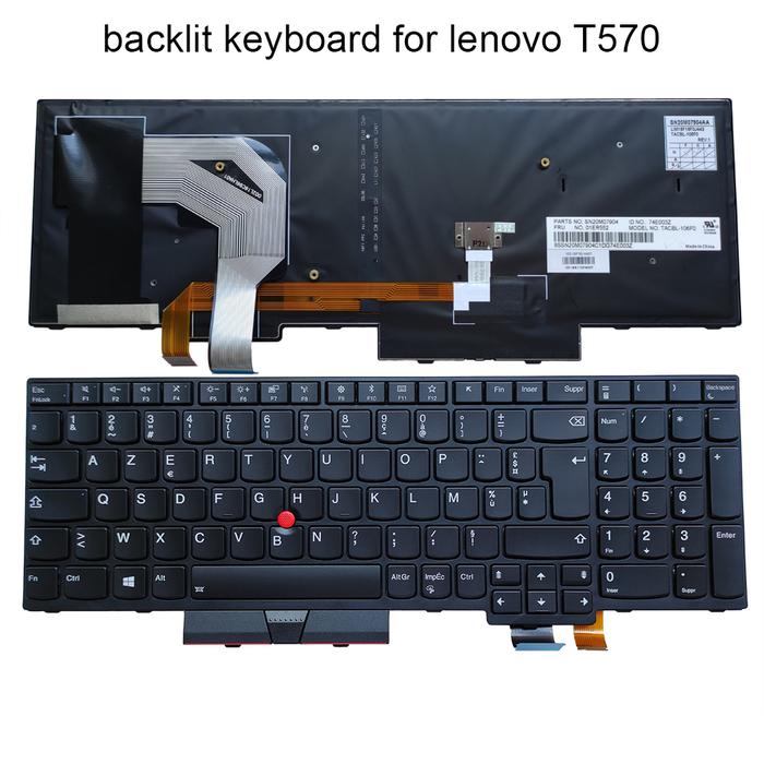 French azerty keyboard backlight For Lenovo Thinkpad T570 P51S T580