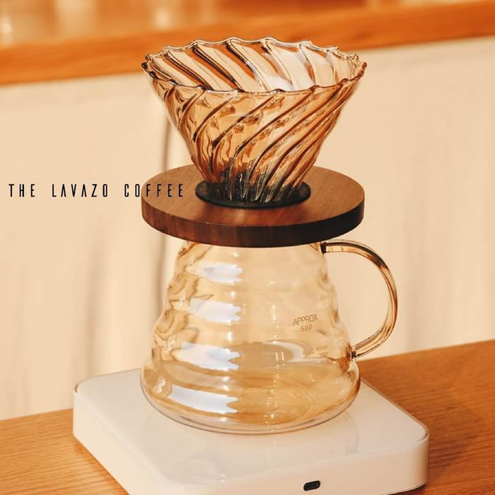 TRANSPARENT GOLD V60 COFFEE DRIPPER SERVER | Dripper Server Kopi V60