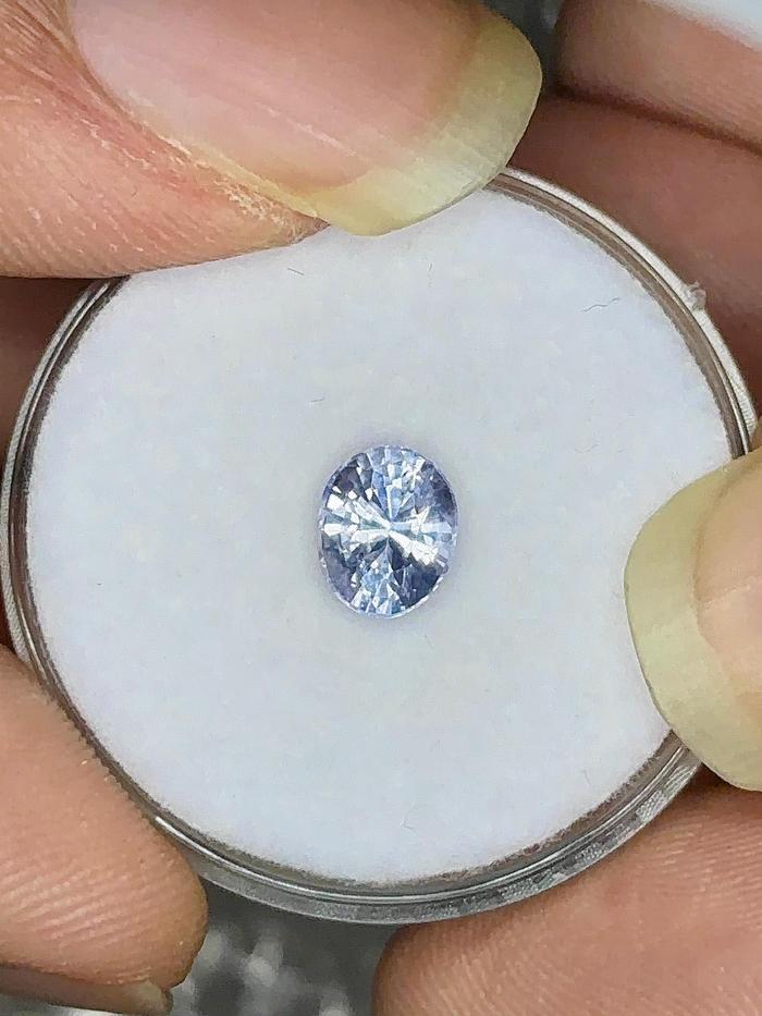 Top Quality Pastel / Ice Blue Sapphire, Top Cut, Top Luster, VS, from Sri Lanka - 1.14 Ct