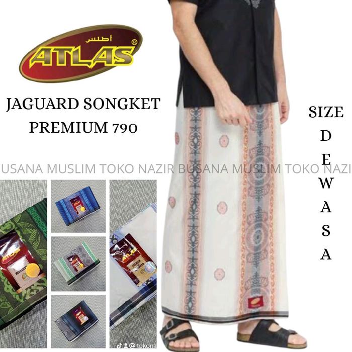 Sarung Atlas Songket 790 | Atlas Premium 790 | Sarung Atlas Jaguard Songket 790 | Sarung Santri | Or