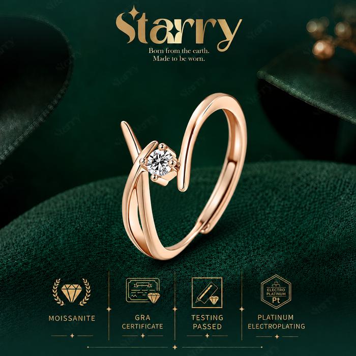 MS-R222-CG Cincin Moissanite 0.6 Carat High Quality
