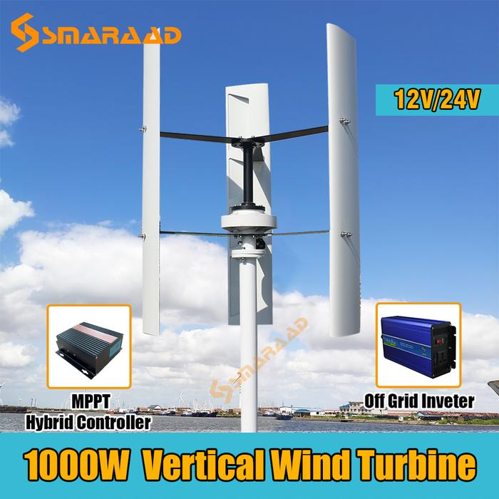 Low Noise 800W 1000W Vertical Axis Permanent Maglev Wind Turbine