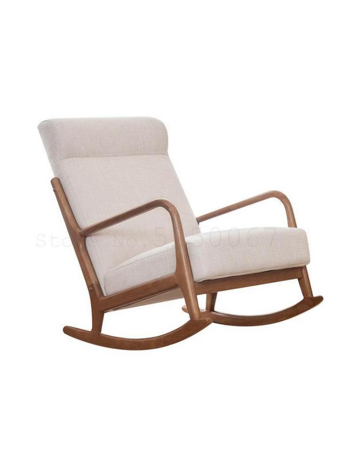 Balcony Leisure Chair Rocking Chair Sofa Solid Wood Rocking Chair