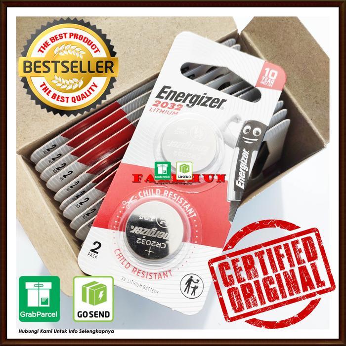 Ready Battery Ori Energizer Cr2032 Cr 2032 Baterai Batre Cr-2032 3 V Baterei