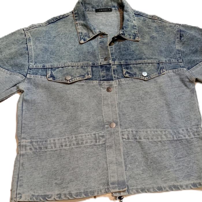 jaket jeans jeikei lengan karet