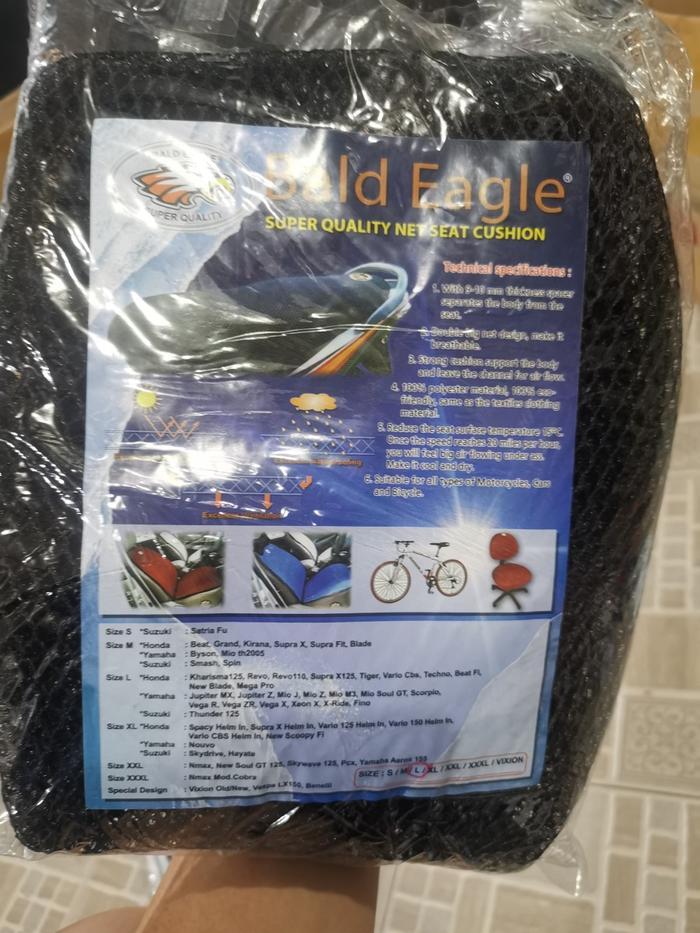 Sale Bald Eagle Sarung Jok Jaring Motor Bebek Ukuran L All Beat Fi / Tiger / Megapro / Thunder 125 /