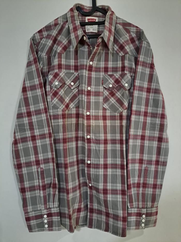 Levis Sawtooth Western Shirt / Kemeja Kotak - Kotak Pria size L Preloved (32)