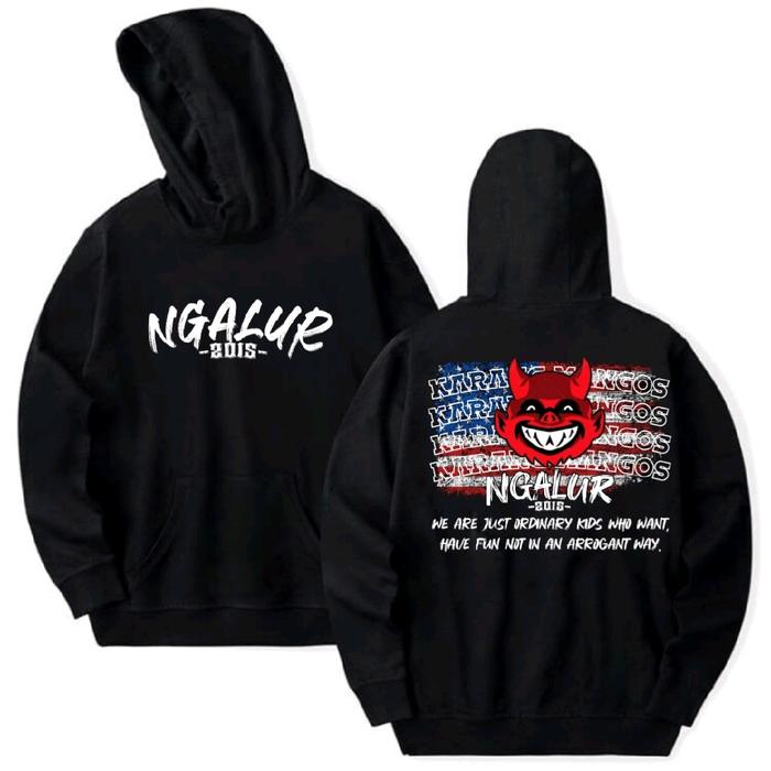 HOODIE OVERSIZE pria hitam, dekil, kucel, udah jelek sok-soan beli baju, pake karung goni aja