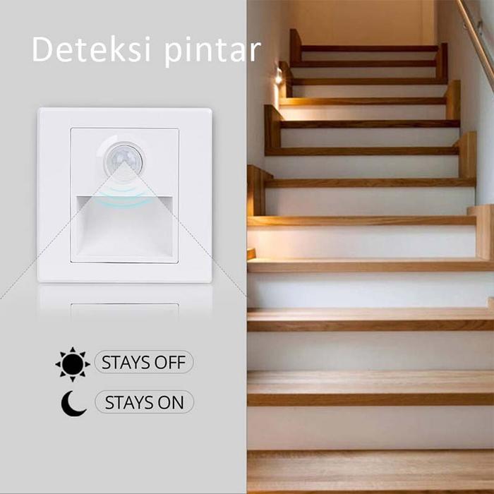 Lampu Sensor Tangga 220V Lampu Anak Tangga Sensor Gerak Lampu Tangga Otomatis-Tembok,Garasi, Koridor