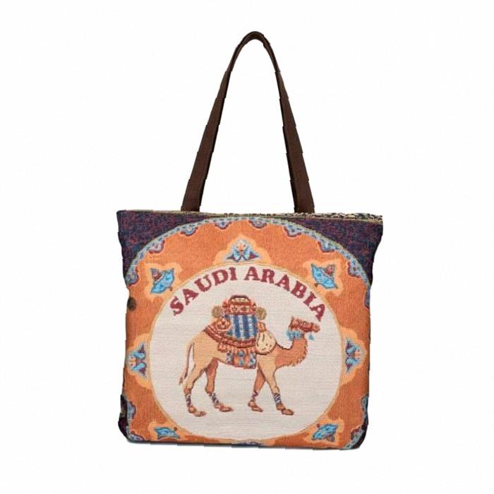 Totebag Tas Kanvas Suvenir Tote Bag Oleh Oleh Shoulder Bag Hadiah Jalan Jalan Mekkah Madinah Arab Sa