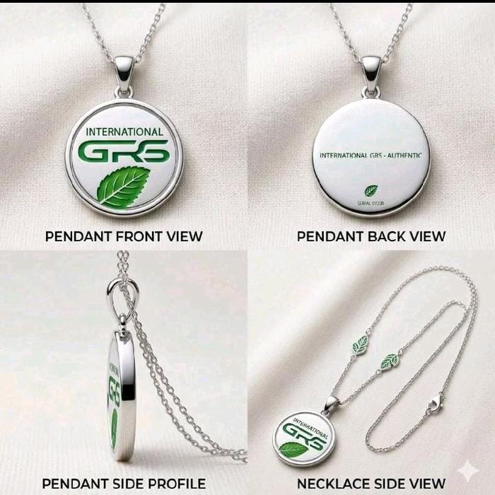 International GRS Kalung dengan Medali Depan Belakang dan Sisi Profil untuk Penggunaan Sehari-hari