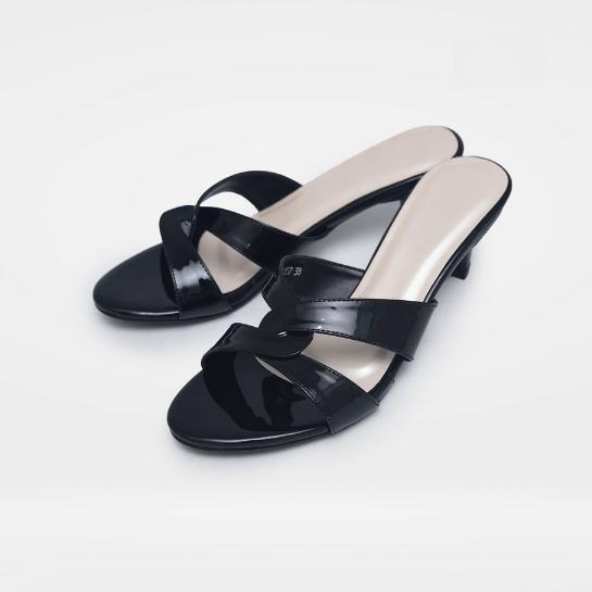 Sepatu Wanita Formal Hak Tinggi 7cm Model Elizabeth Bahan Kulit Sintetis