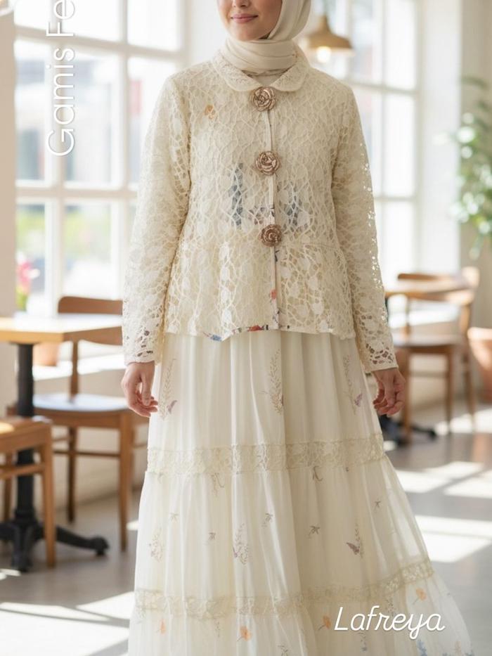 Cleome Lafreya Gamis Fenty Keaton Fashion Muslim Wanita LFY