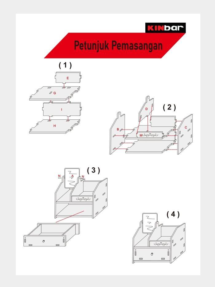 Rak Kosmetik Cermin Persegi A959