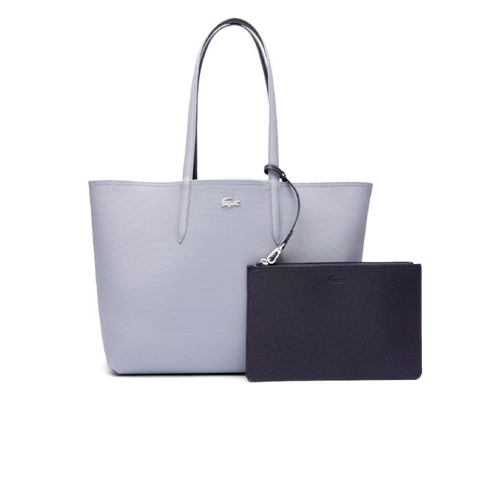 Lacoste Women's Anna Reversible Tote Bag with Pouch - Blue
