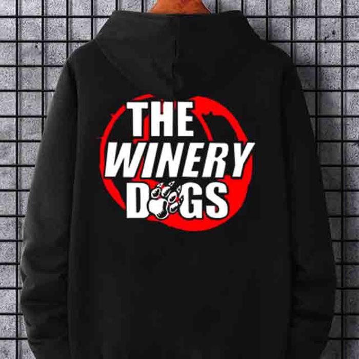Sweater THE WINERY DOGS Hoodie Bahan Cotton Fleece | Ritsleting & Jumper | Pullover & Zipper Hoodie 