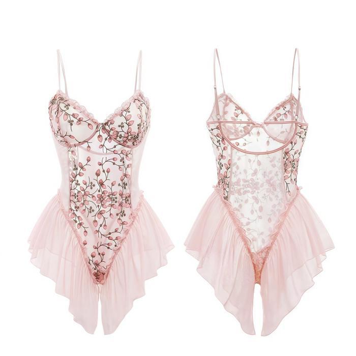Sexy Lingerie Wanita Sexy Nightdress Baju Tidur Dinas Malam Wanita baju dinas malam hot plus stockin
