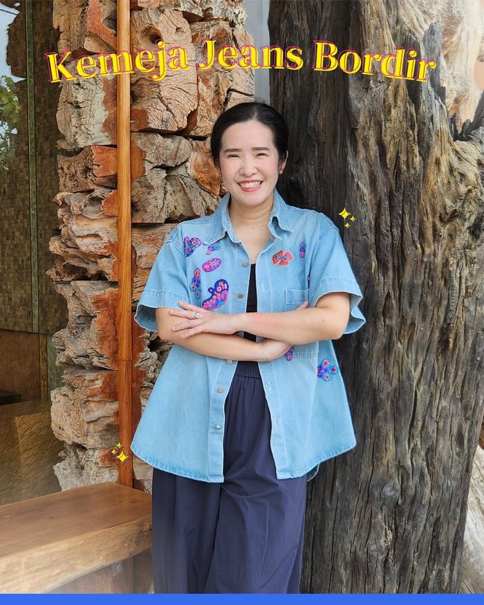 MIWA Pattern - Kemeja Denim Bordir - 15740000000061