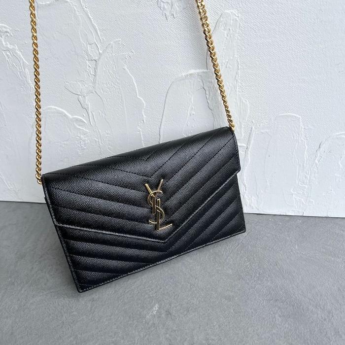 YSL MONOGRAM WOC 19CM IN BLACK GHW