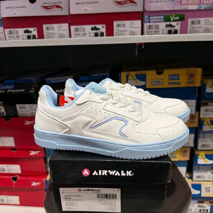 AIRWALK EARL F WHITE BLUE SNEAKERS FOR WOMENS ORIGINAL BNIB