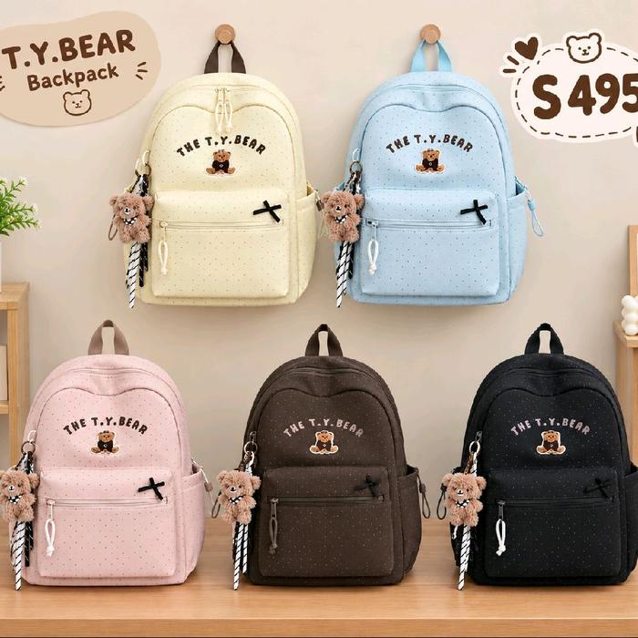 Tas Ransel Anak TY Bear Cloud - Ransel Awan Gemoy  Bonus Boneka Gantungan
