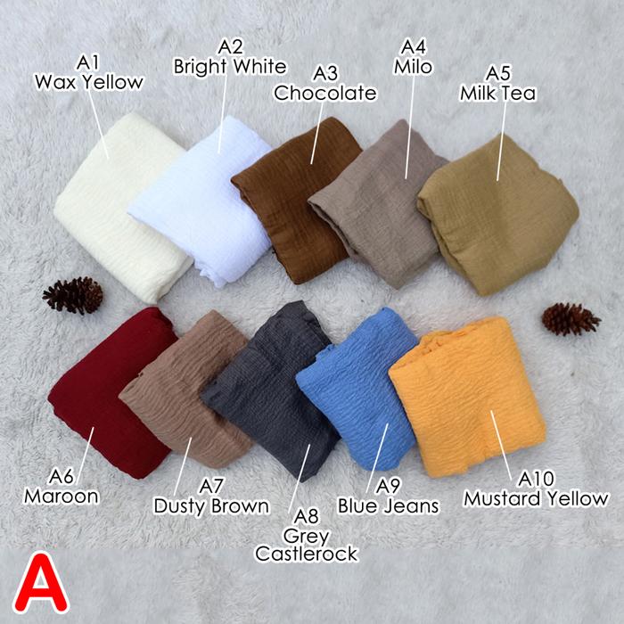 L☛Ea Pashmina Crinkle Jilbab Rawis Pasmina Malaysia Jilbab Turki Hijab Jumbo Crincle Turkey Shawl A2